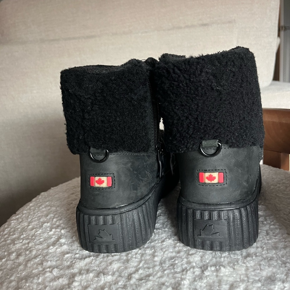 Pajar Ceria Shearling - Black Waterproof Winter Boots - Picture 5 of 11